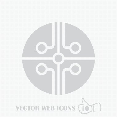 çip web simgesi. Düz tasarım stili.