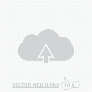 bulut veri web simgesi. Düz tasarım stili.