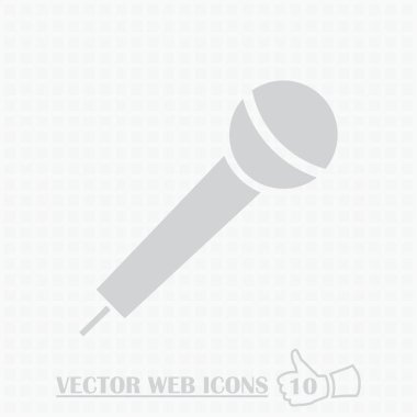 Mikrofon web simgesi. Düz tasarım stili.