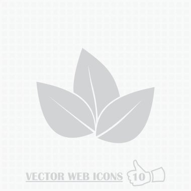 yaprak web simgesi. Düz tasarım stili.