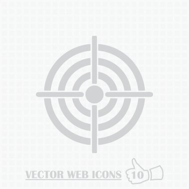 Hedef web simgesi. Düz tasarım stili.