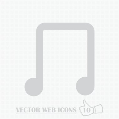 Müzik notları web simgesi. Düz tasarım stili.
