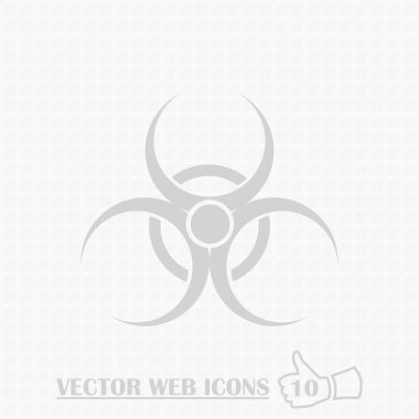 Biohazard web simgesi. Düz tasarım stili..
