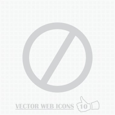 İşareti web simge yok. Düz tasarım stili.