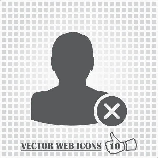 Hombre icono de la web. Estilo de diseño plano . — Vector de stock