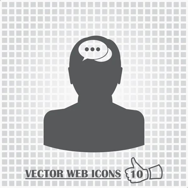 Hombre icono de la web. Estilo de diseño plano . — Vector de stock