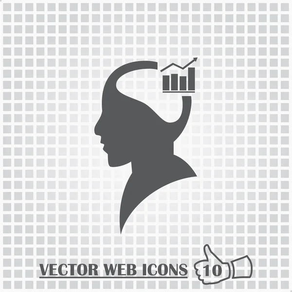 Man web icon. Flat design style. — Stock Vector