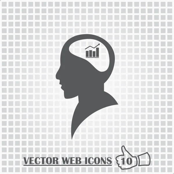 Hombre icono de la web. Estilo de diseño plano . — Vector de stock