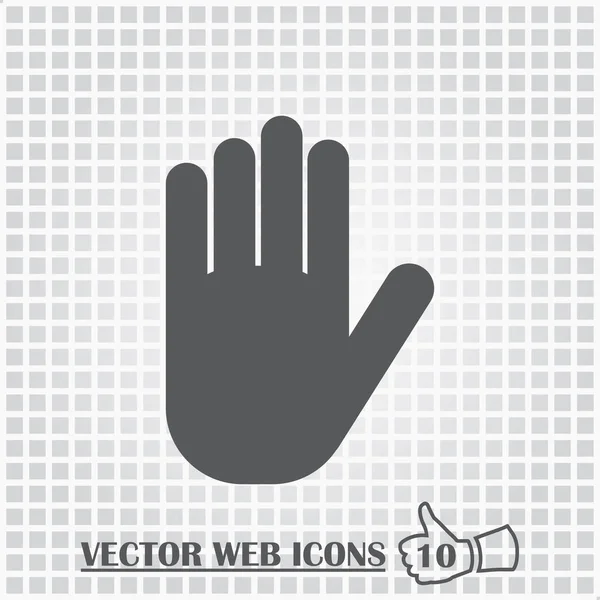 Icono web de mano. Estilo de diseño plano . — Vector de stock