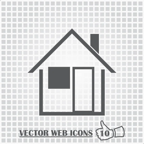 Icône web maison. Style design plat . — Image vectorielle