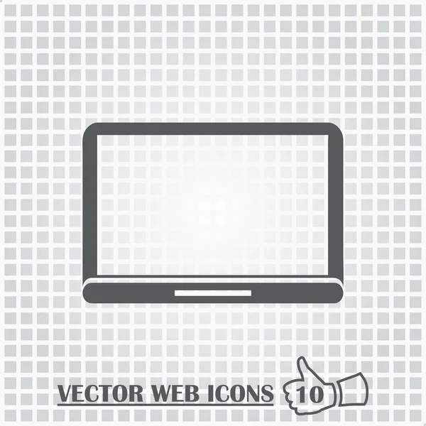 Monitorear icono web. Estilo de diseño plano . — Vector de stock