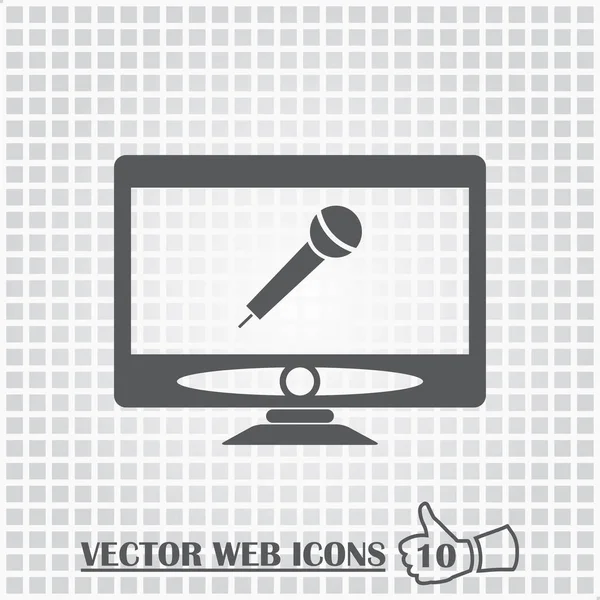 Monitorear icono web. Estilo de diseño plano . — Vector de stock