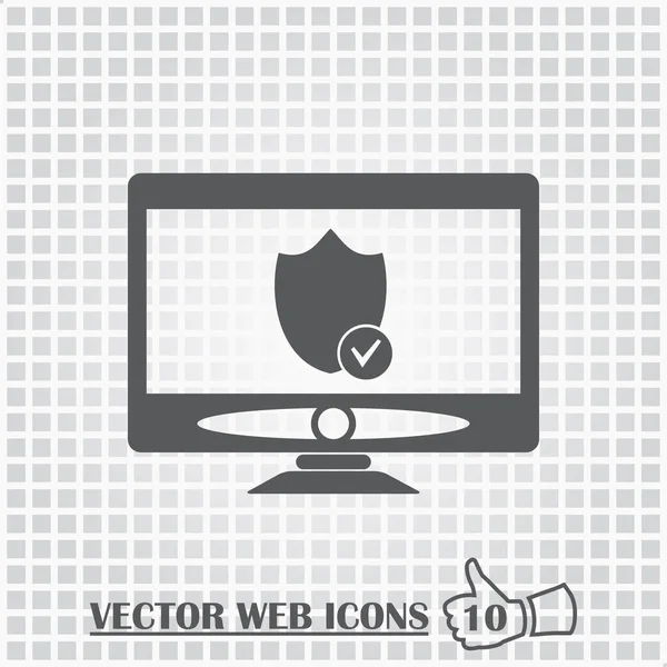 Monitorear icono web. Estilo de diseño plano . — Vector de stock