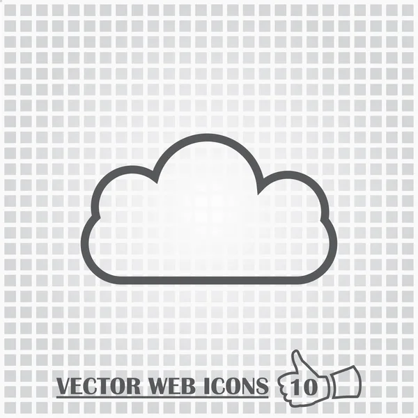 Nube icono web. Estilo de diseño plano . — Vector de stock