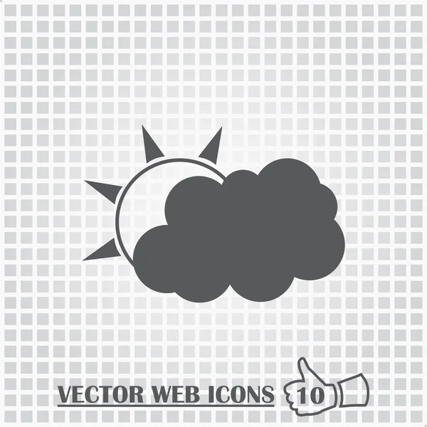 Cloud-Web-Symbol. flacher Designstil. — Stockvektor