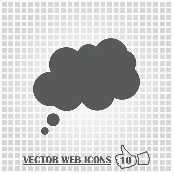 Cloud-Web-Symbol. flacher Designstil. — Stockvektor