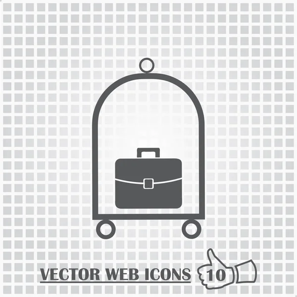 Icono web de equipaje. Estilo de diseño plano . — Vector de stock
