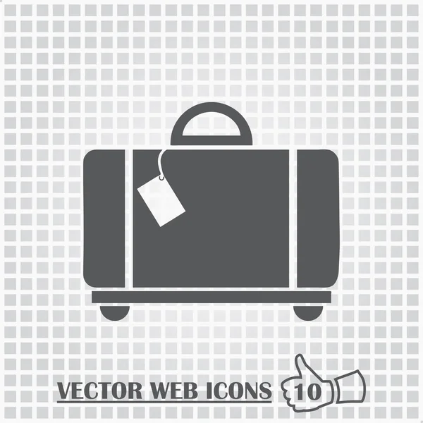 Icono web de equipaje. Estilo de diseño plano . — Vector de stock