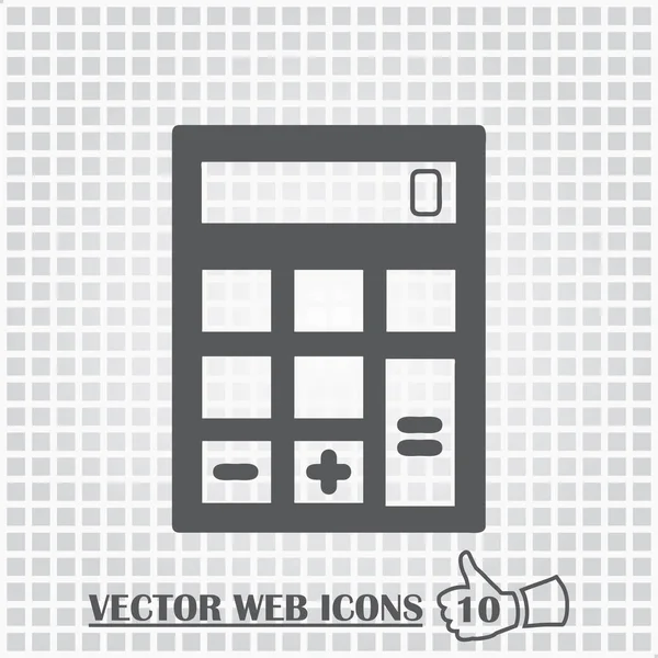 Ícone web calculadora vetorial. Estilo de design plano . — Vetor de Stock