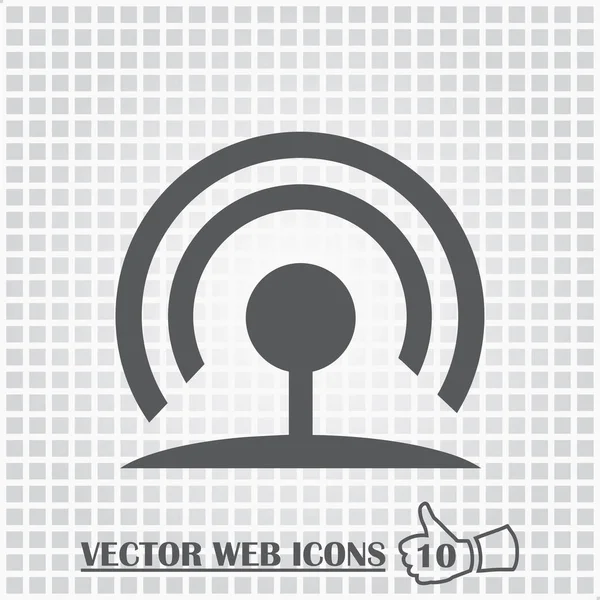 Icône web Wifi. Style design plat . — Image vectorielle