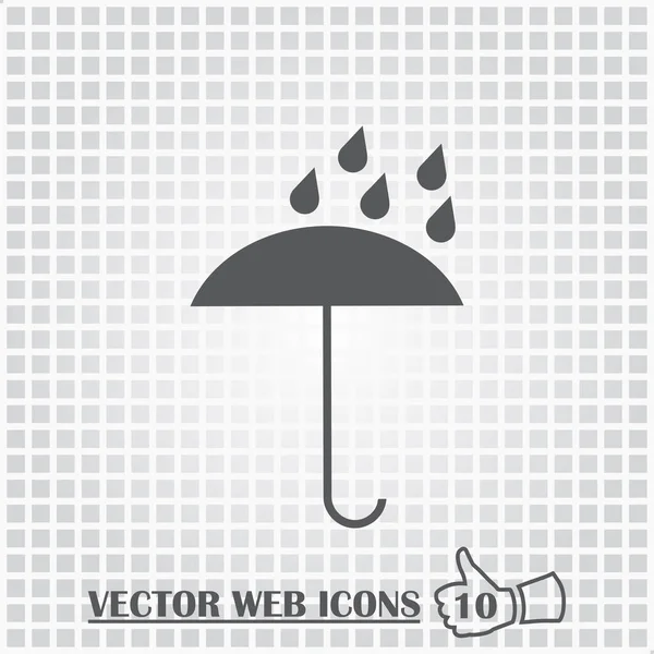 Regenschirm-Web-Symbol. flacher Designstil. — Stockvektor