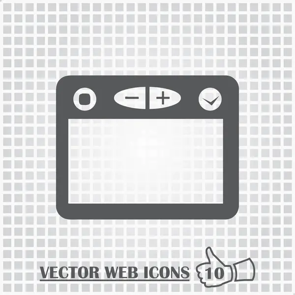 Icône web du navigateur. Style design plat . — Image vectorielle