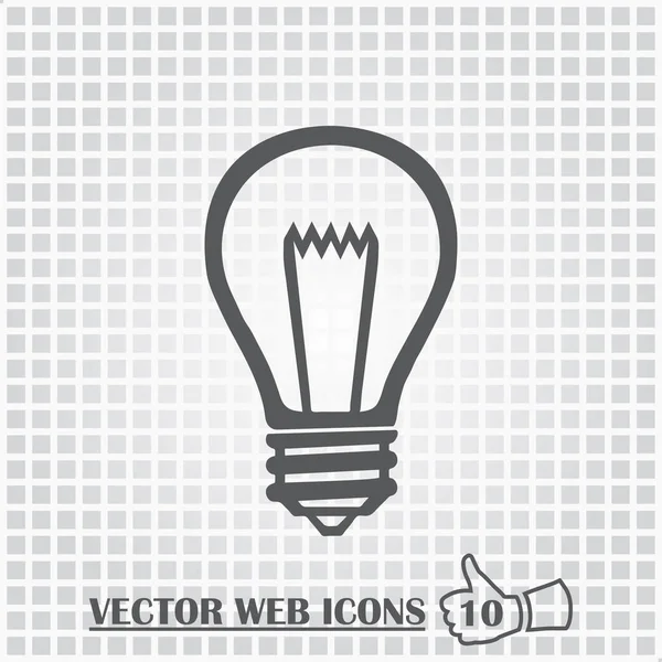 Icône web lampe. Style design plat . — Image vectorielle