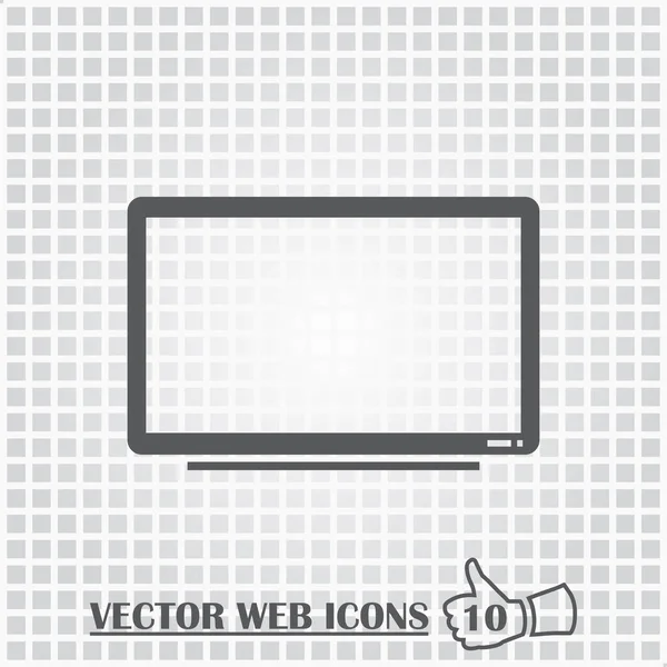 Ícone web de TV. Estilo de design plano . — Vetor de Stock