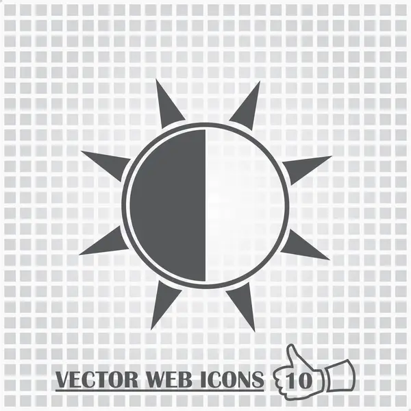 Ícone da web do vetor solar. Estilo de design plano . — Vetor de Stock