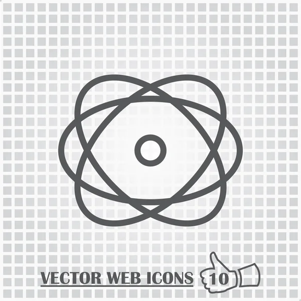 Atom Web-Ikone. flacher Designstil. — Stockvektor