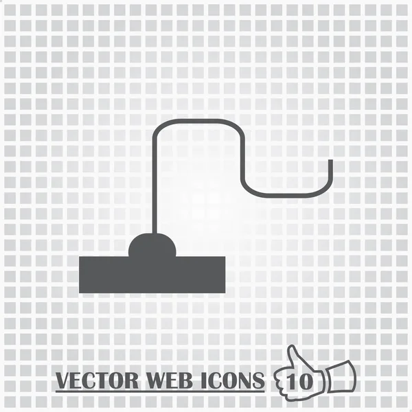 Vector negro icono limpiador sobre fondo blanco — Vector de stock