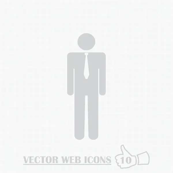 Man web icon. Flat design style. — Stock Vector