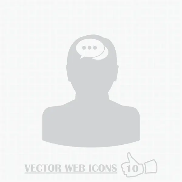 Icône web homme. Style design plat . — Image vectorielle