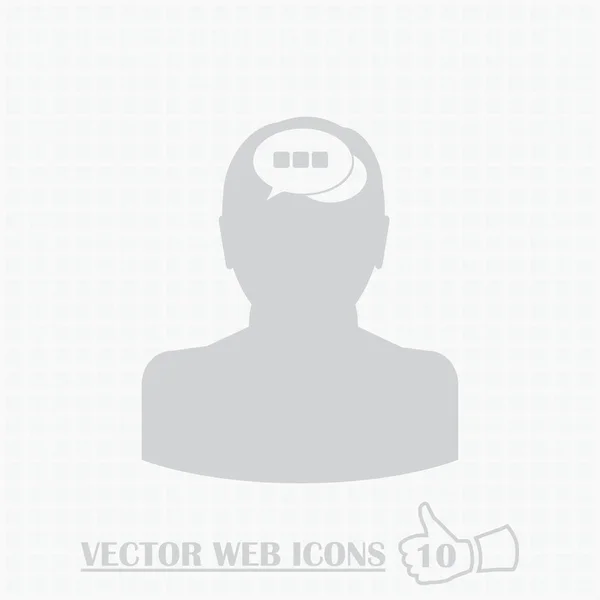 Man web icon. Flat design style. — Stock Vector