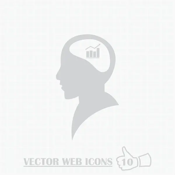 Man web icon. Flat design style. — Stock Vector