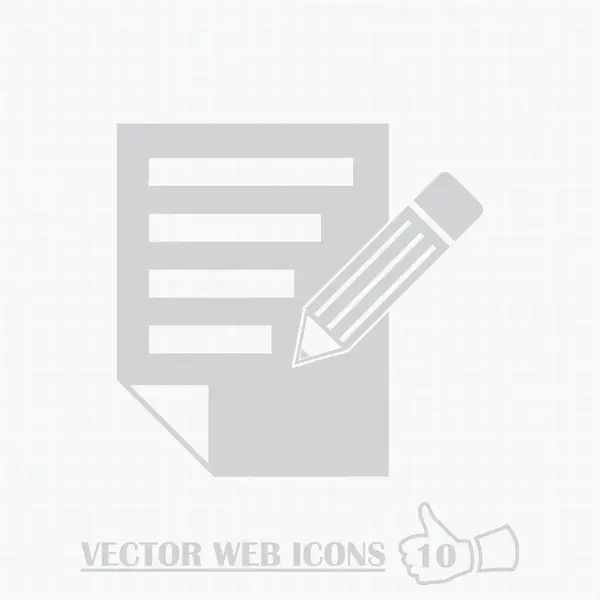 Pictograph of checklist. clipboard web icon. Flat design style. — Stock Vector