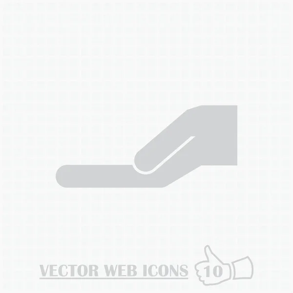 Hand Web-Ikone. flacher Designstil. — Stockvektor