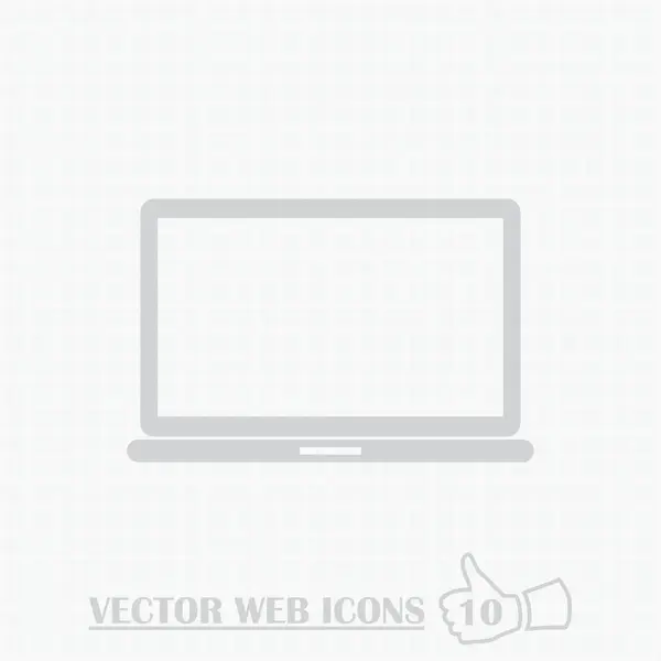 Monitor web icon. Flat design style. — Stock Vector