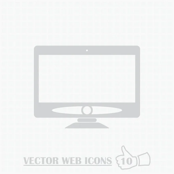 Monitor Web-Symbol. flacher Designstil. — Stockvektor