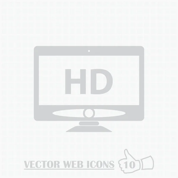 Monitor web icon. Flat design style. — Stock Vector