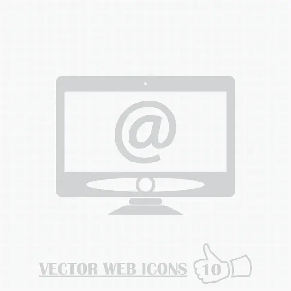 Monitor Web-Symbol. flacher Designstil. — Stockvektor