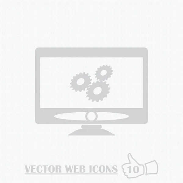 Monitor de ícone web. Estilo de design plano . — Vetor de Stock