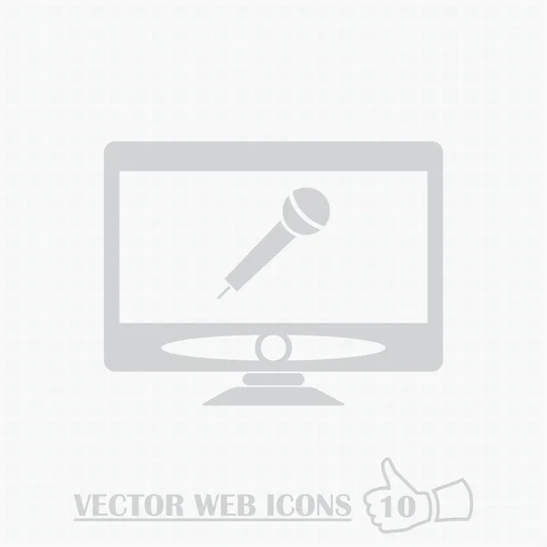 Monitor Web-Symbol. flacher Designstil. — Stockvektor