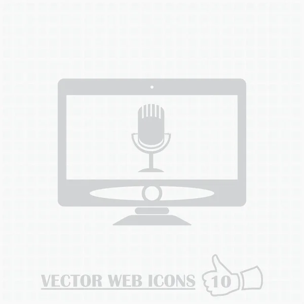 Monitor de ícone web. Estilo de design plano . — Vetor de Stock