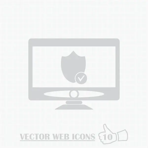 Monitor web icon. Flat design style. — Stock Vector