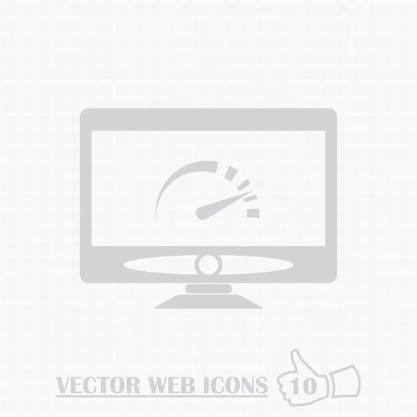 Monitor de ícone web. Estilo de design plano . — Vetor de Stock