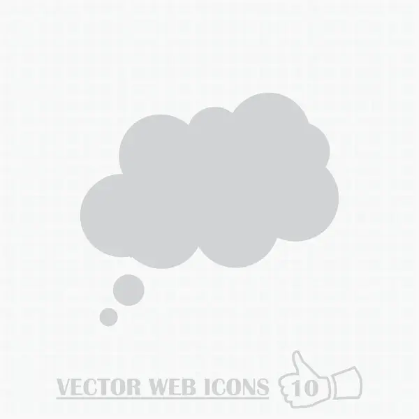 Ícone web nuvem. Estilo de design plano . — Vetor de Stock
