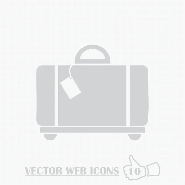 Icône web bagages. Style design plat . — Image vectorielle