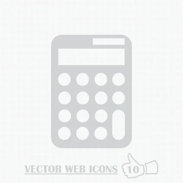 Ícone web calculadora vetorial. Estilo de design plano . — Vetor de Stock