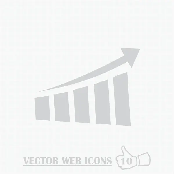 Graph Icon im trendigen flachen Stil isoliert auf grauem Hintergrund — Stockvektor